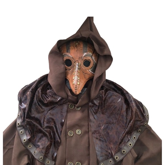 Spirit Medieval Plague Doctor Costume Black S/M Unisex Adult Halloween cosplay - Picture 8 of 16